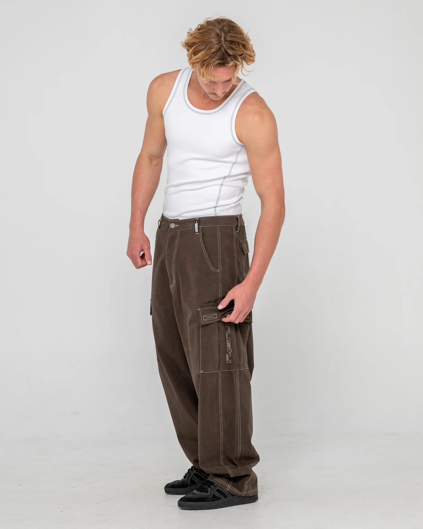 Pantalon Rusty Grizzly Baggy Cargo Pant Pinecone - Image 3