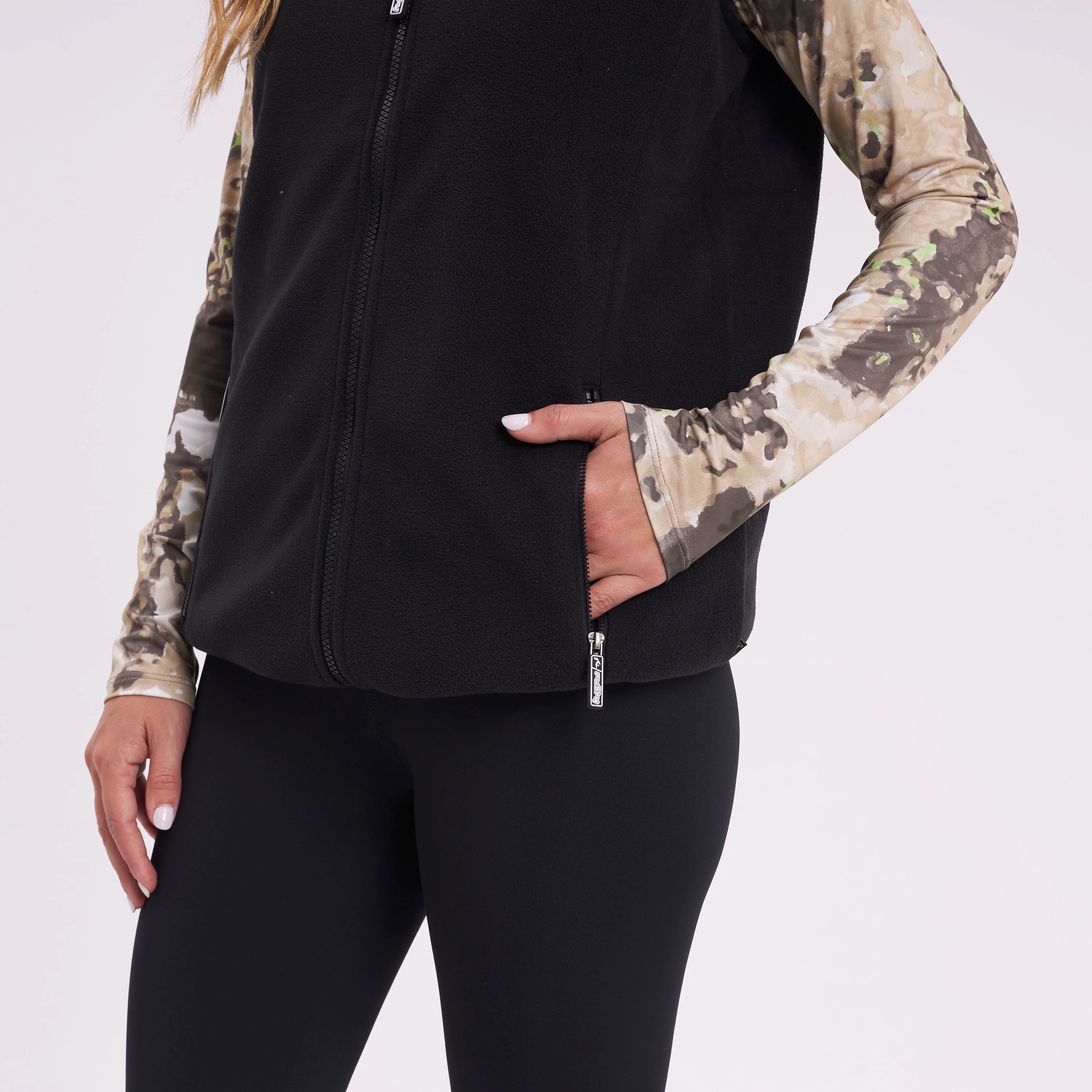 Polar Rusty Mystic Zip Polar Fleece Vest Ld Black - Image 5