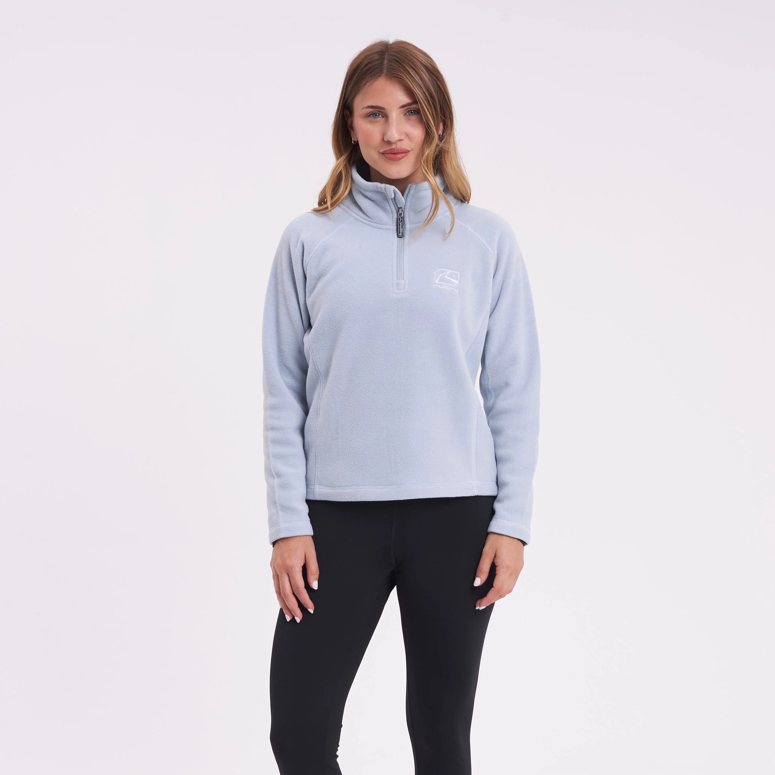 Polar Rusty Mystic Half Zip Neck Polar Fleece Ld Grey Ice - Image 3