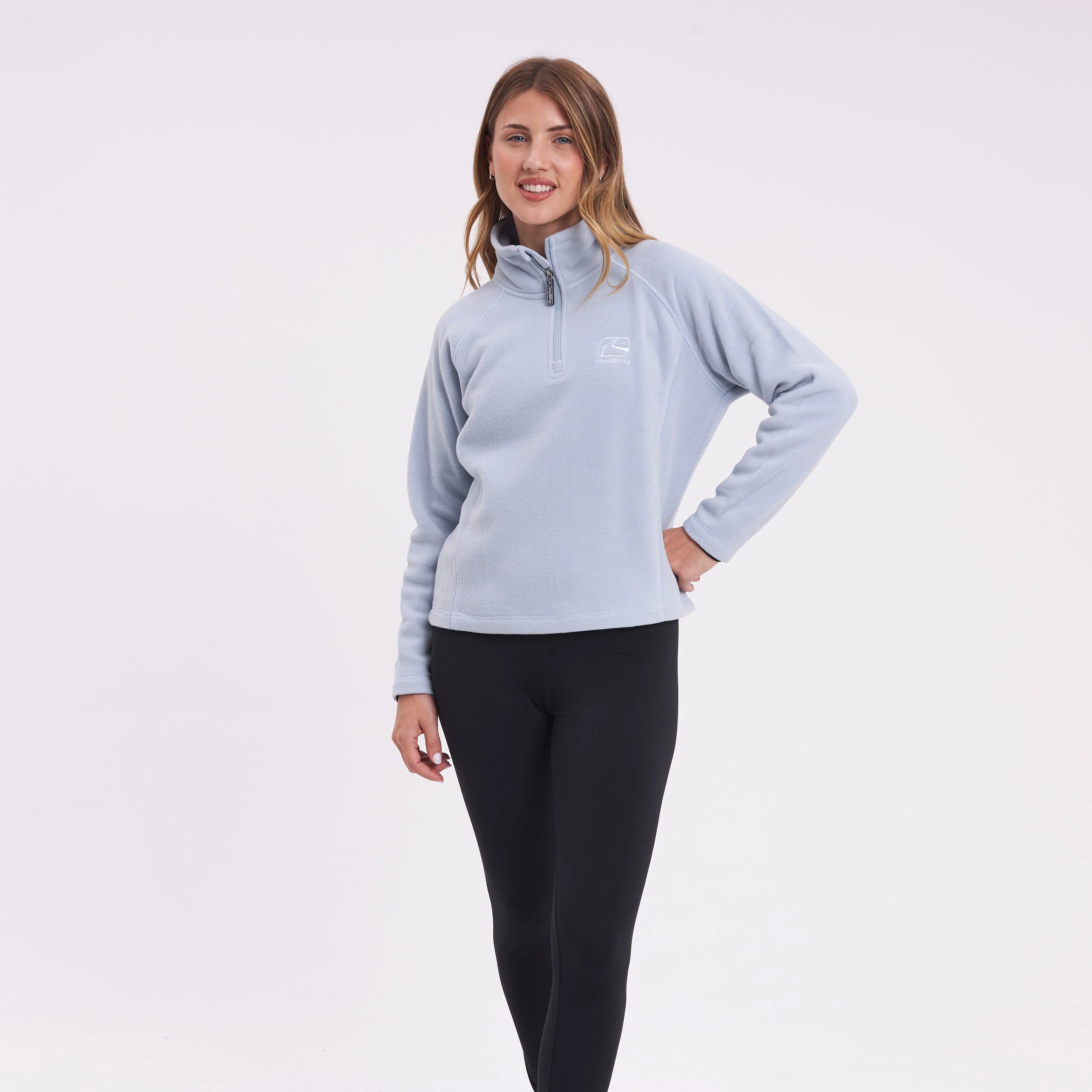 Polar Rusty Mystic Half Zip Neck Polar Fleece Ld Grey Ice - Image 4