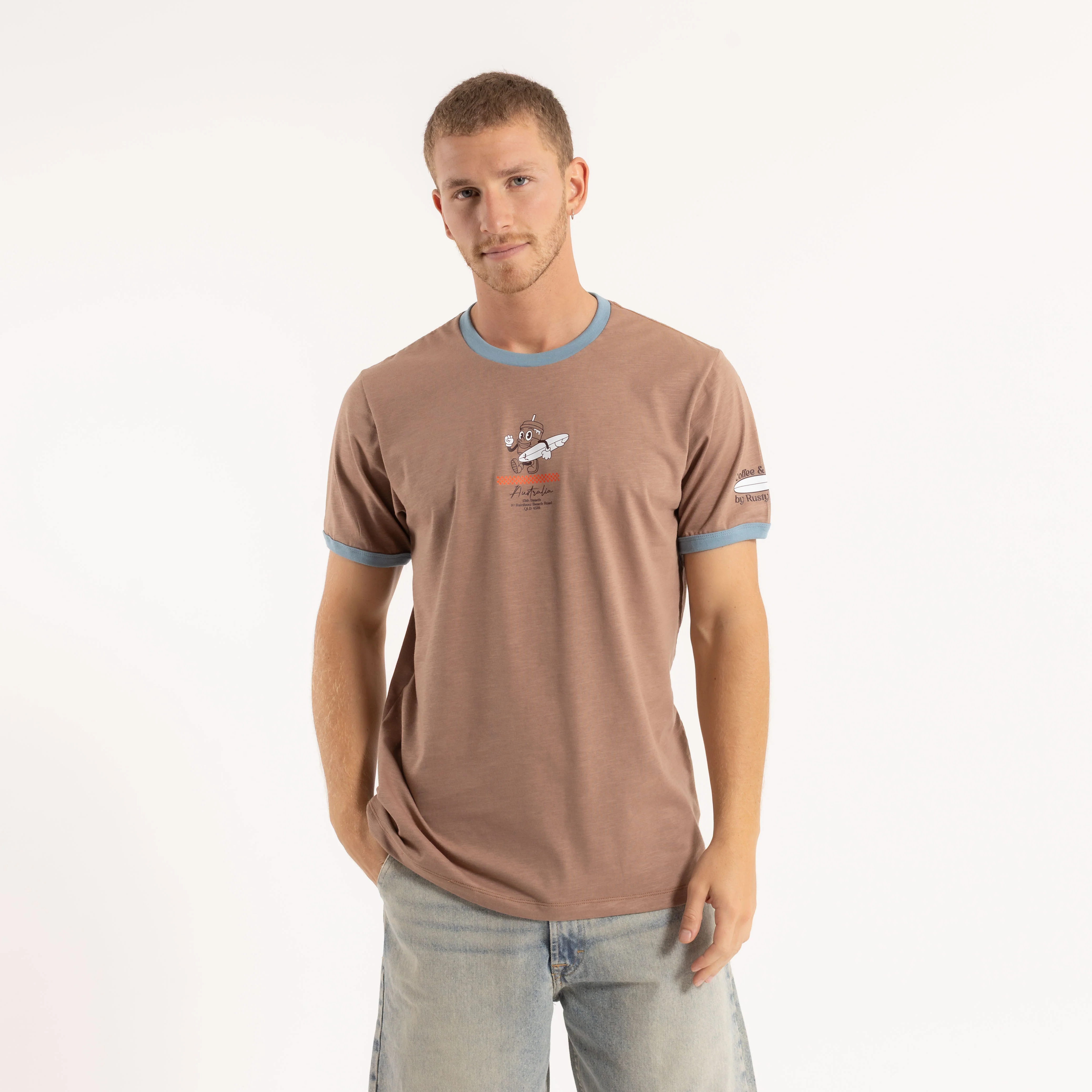 Remera Mc Rusty Coffee & Surf Tee Brown