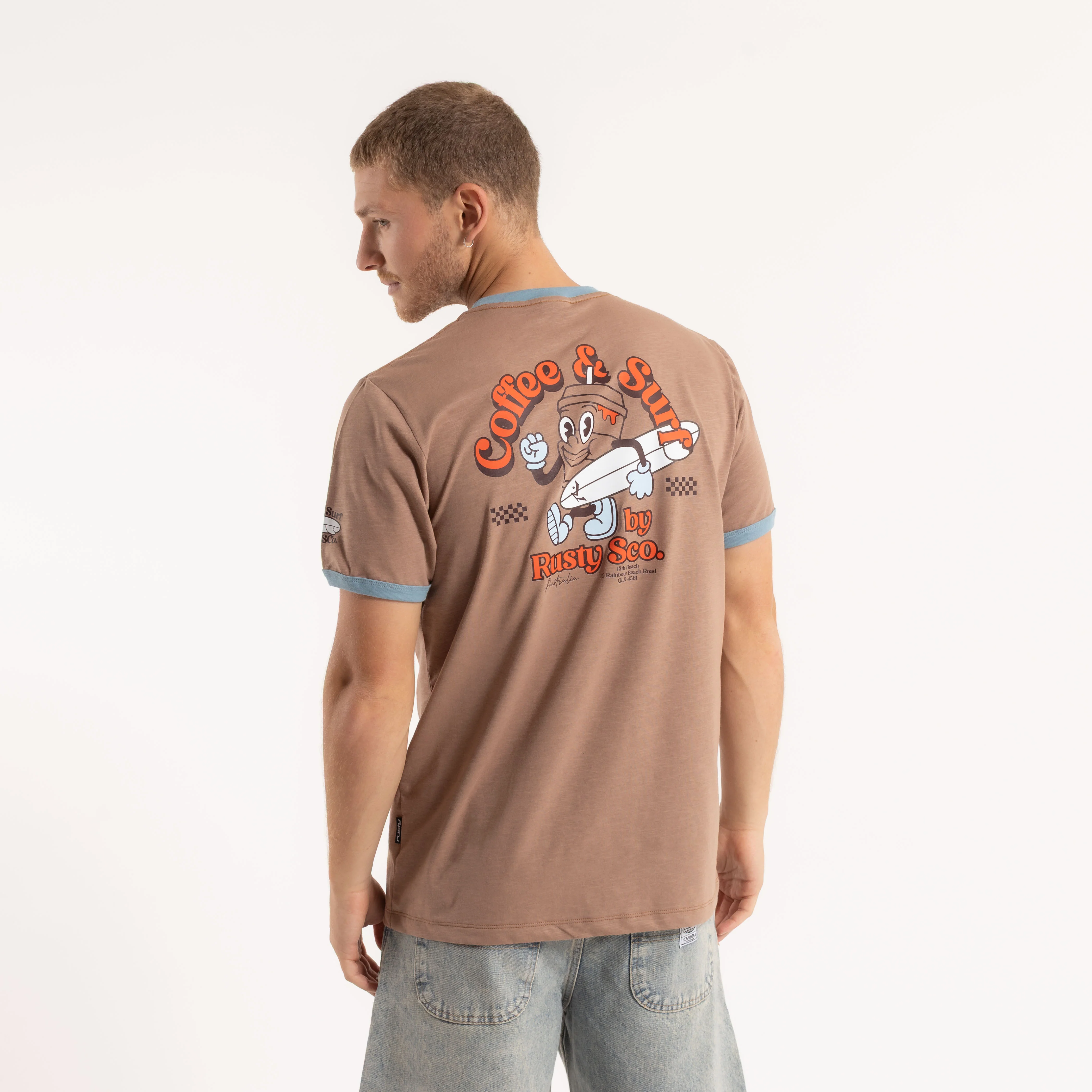Remera Mc Rusty Coffee & Surf Tee Brown - Image 3