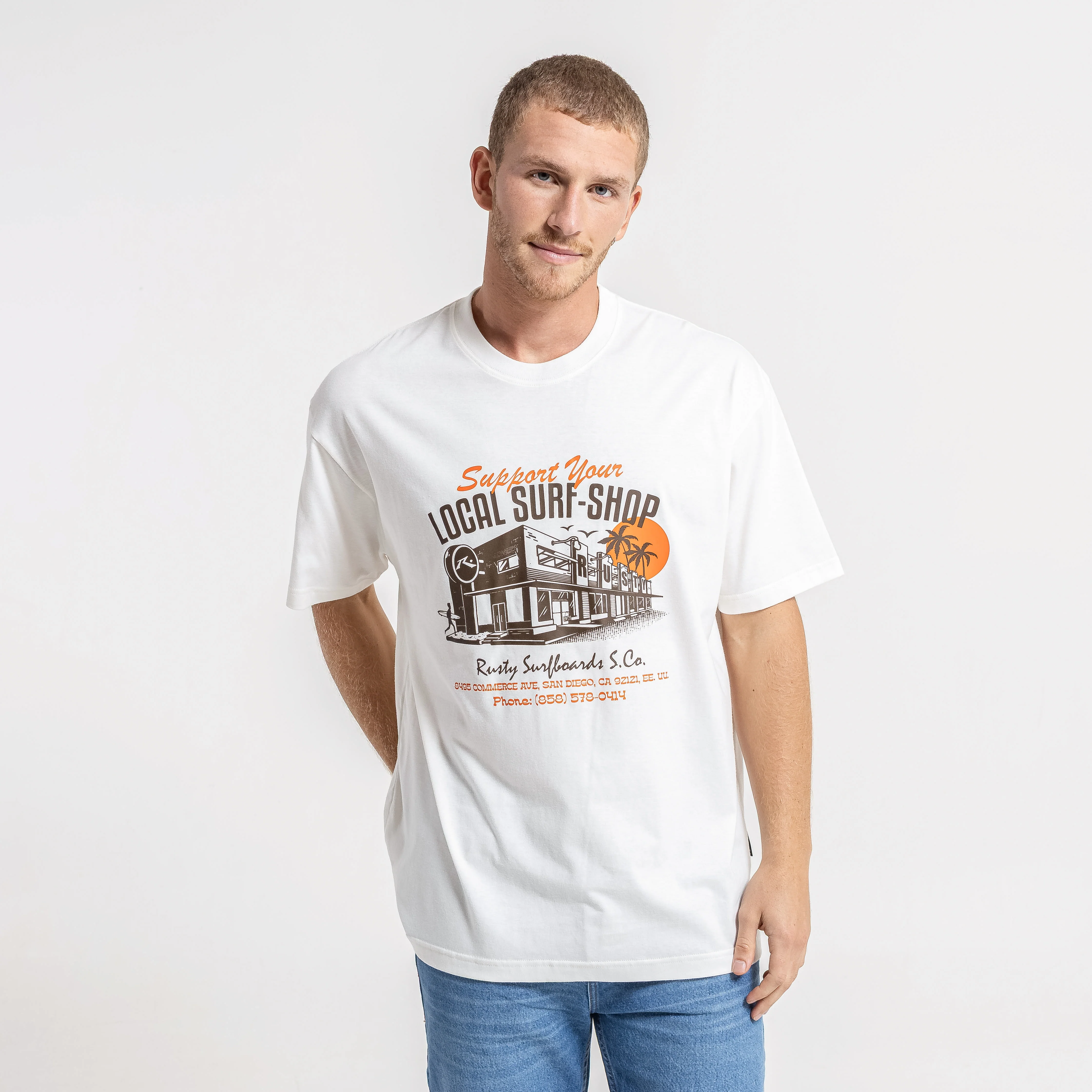 Remera Mc Rusty Support Your Local Tee Ecru - Image 2