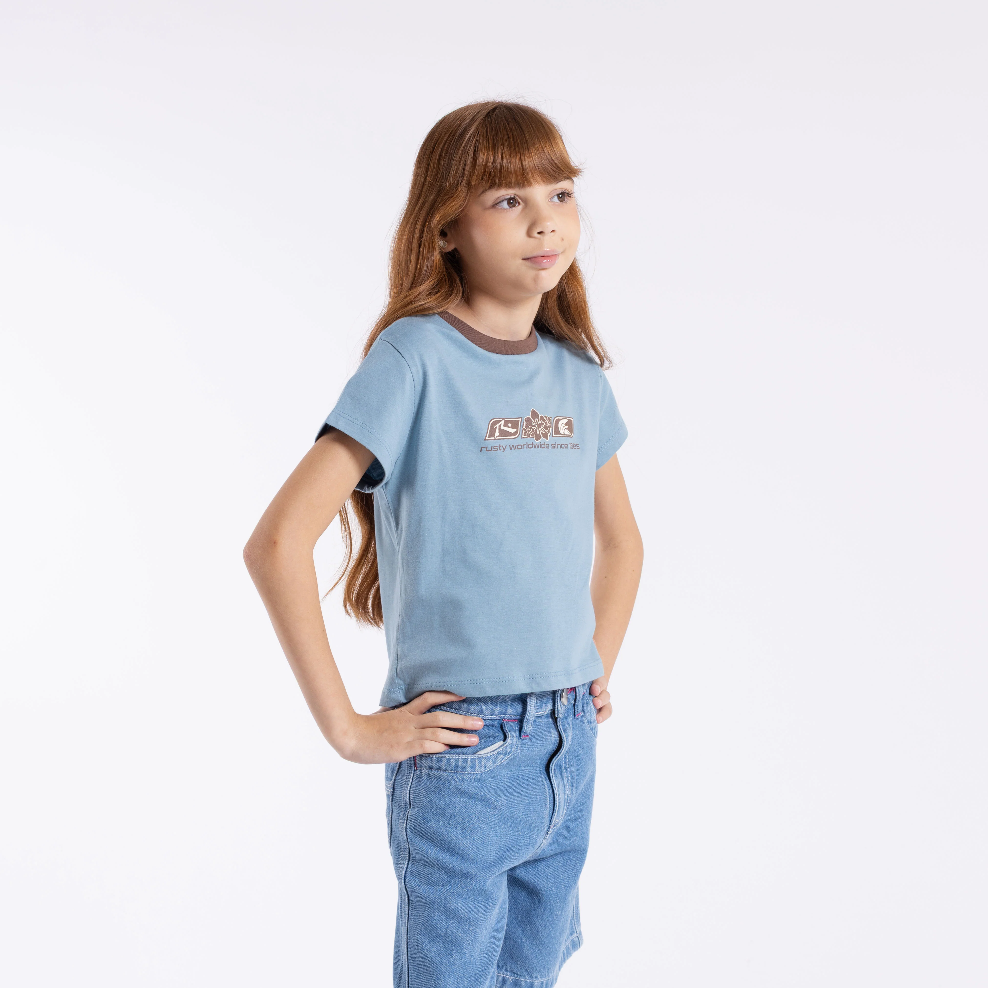 Remera Mc Rusty Snapper Contrast Ringer Tee Girls Kentucky Blue - Image 2