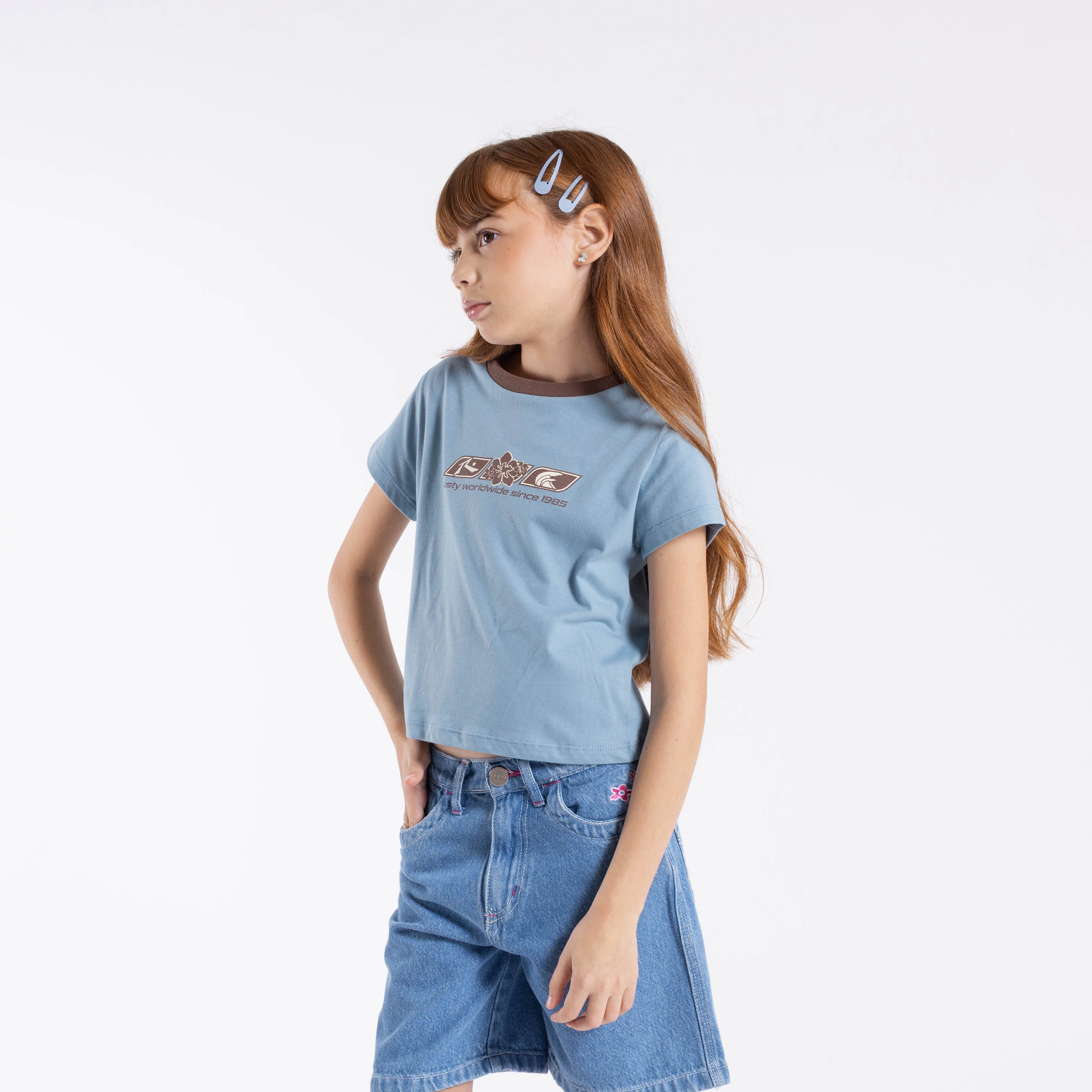 Remera Mc Rusty Snapper Contrast Ringer Tee Girls Kentucky Blue - Image 3
