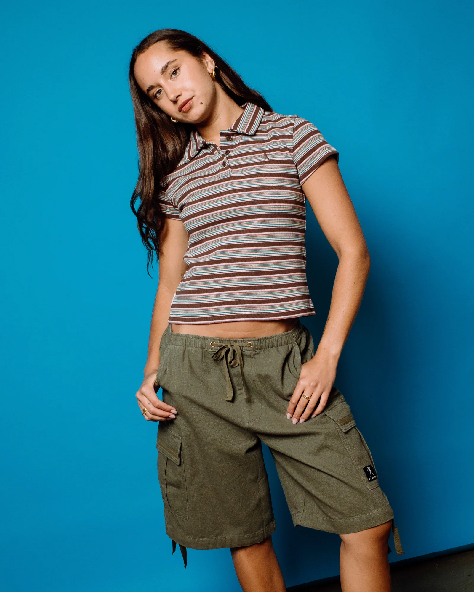 Remera Mc Rusty Blazed Stripe Baby Polo Tee Ld Multi Stripe - Image 2