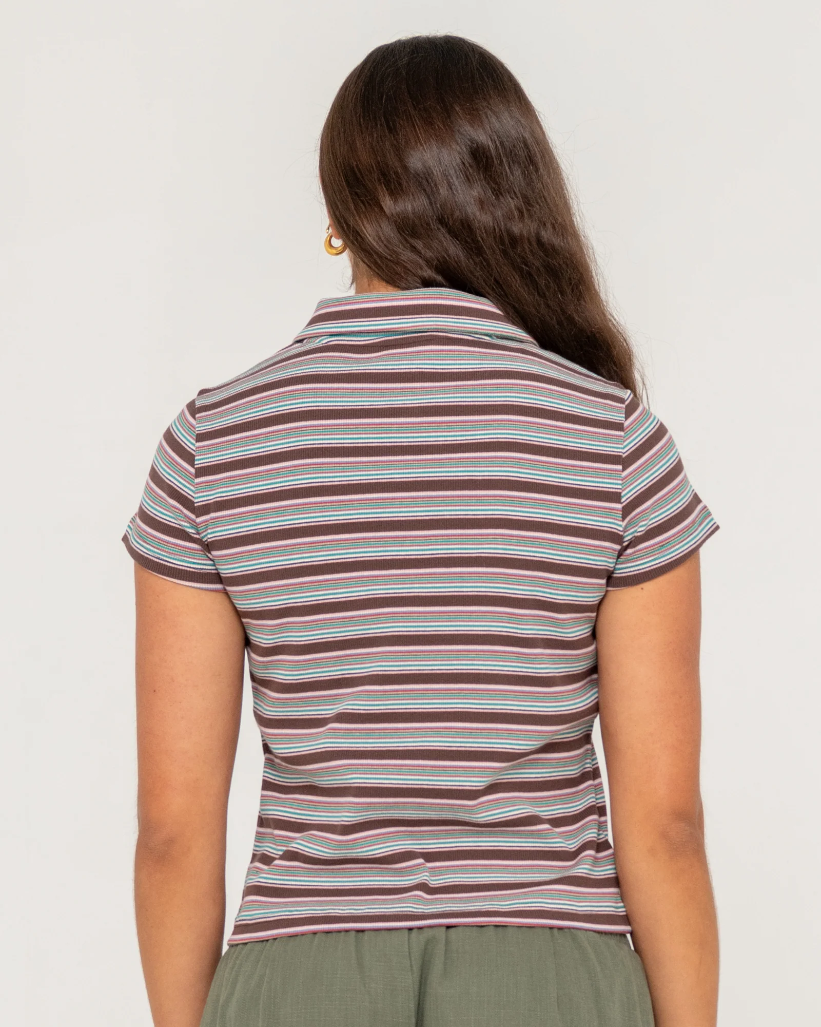 Remera Mc Rusty Blazed Stripe Baby Polo Tee Ld Multi Stripe - Image 6