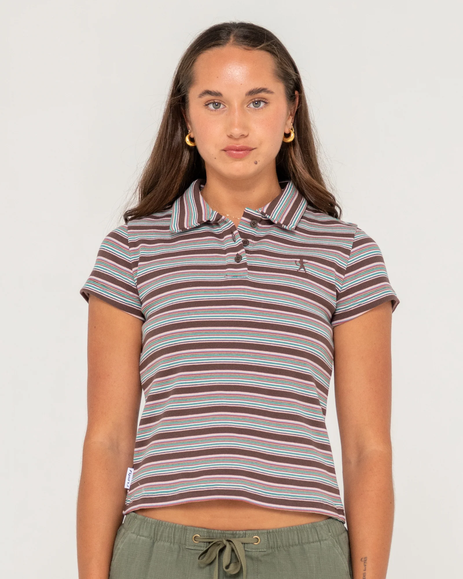 Remera Mc Rusty Blazed Stripe Baby Polo Tee Ld Multi Stripe - Image 7