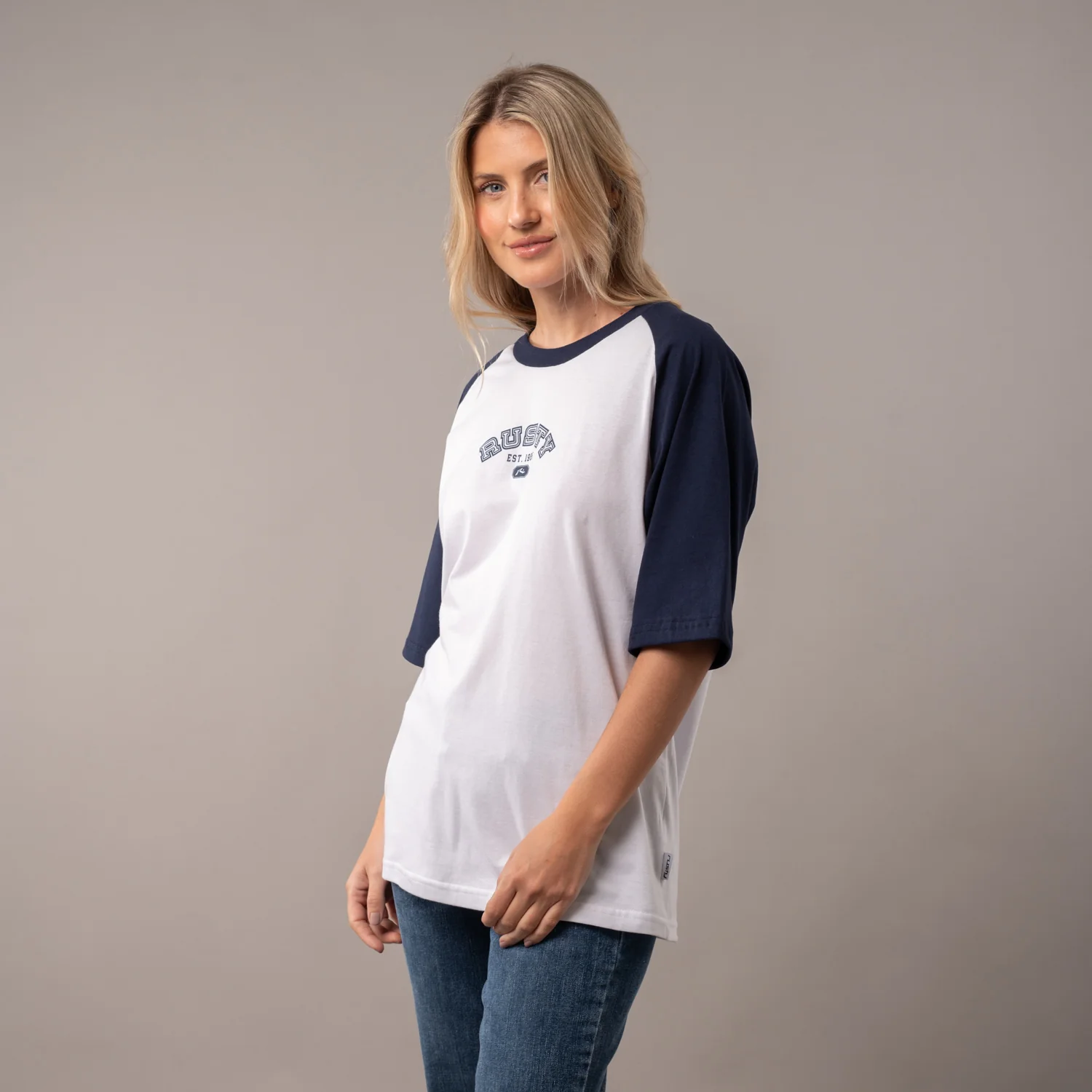 Remera Rusty College Dropout Oversize Navy Blue - Image 3