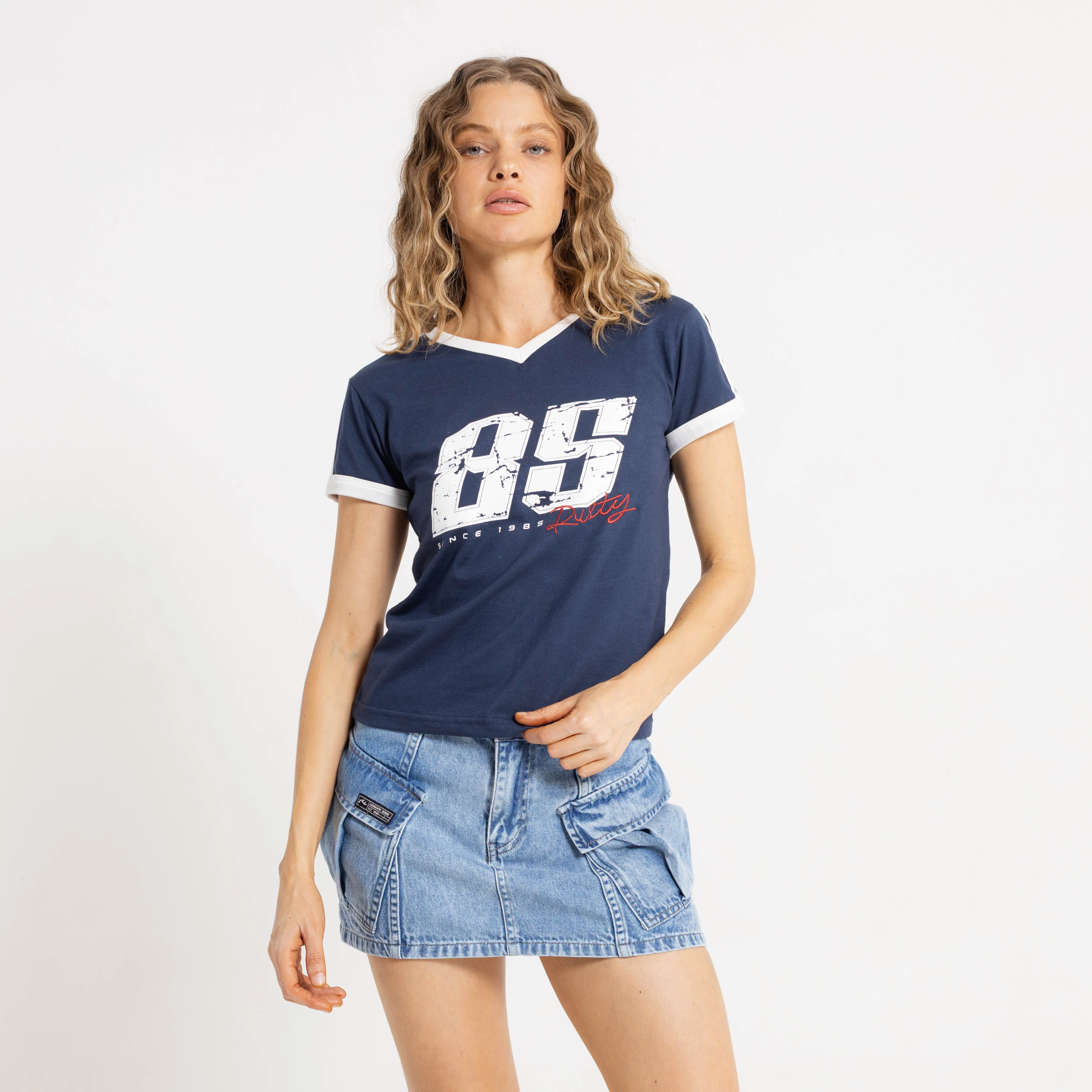 Remera Mc Rusty Le Sports Jersey Baby Tee Ld Navy