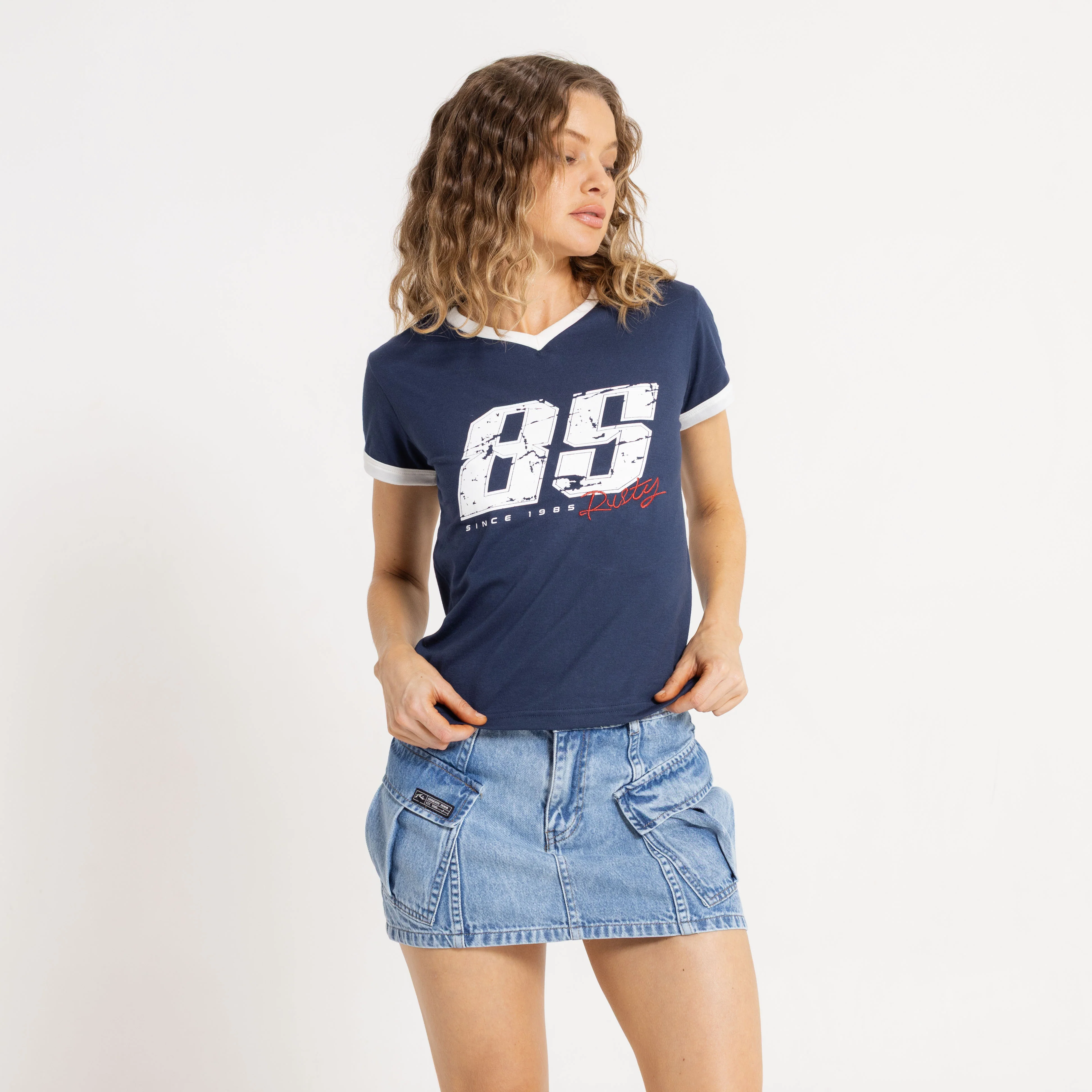 Remera Mc Rusty Le Sports Jersey Baby Tee Ld Navy - Image 2