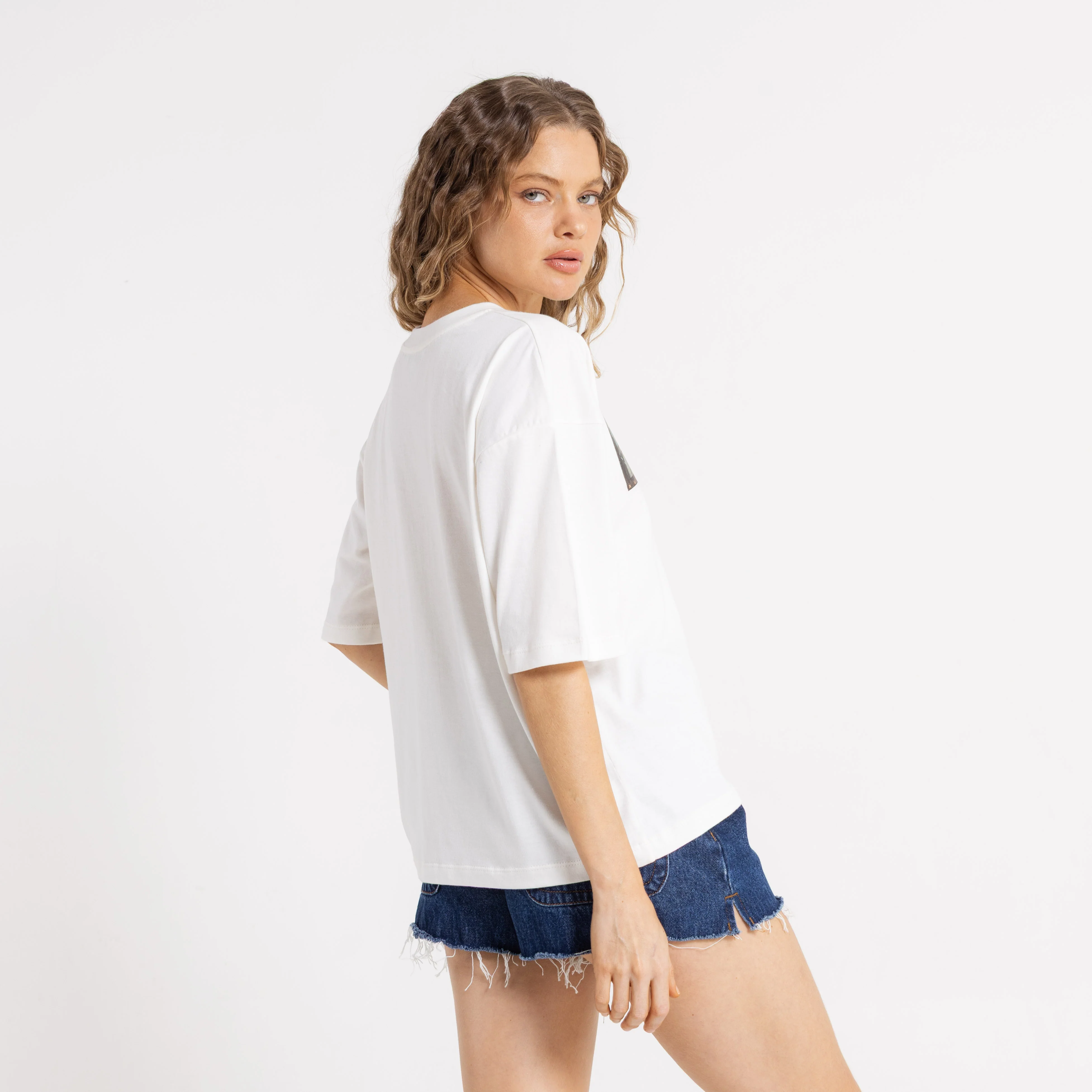 Remera Mc Rusty Crossroads Oversize Tee Ld Snow White - Image 3