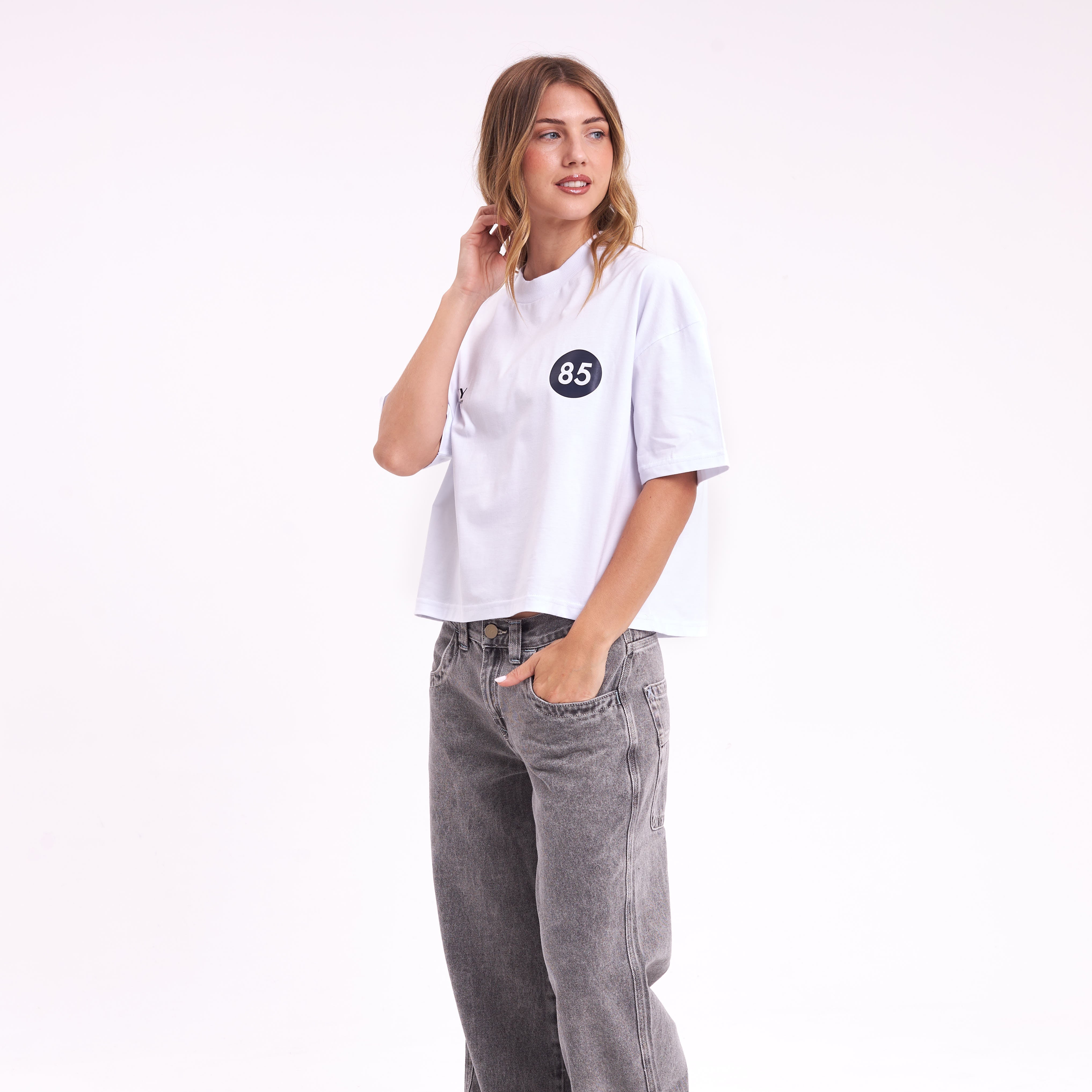 Remera Mc Rusty Chixy Crop Boxy Fit Tee Ld White - Image 3