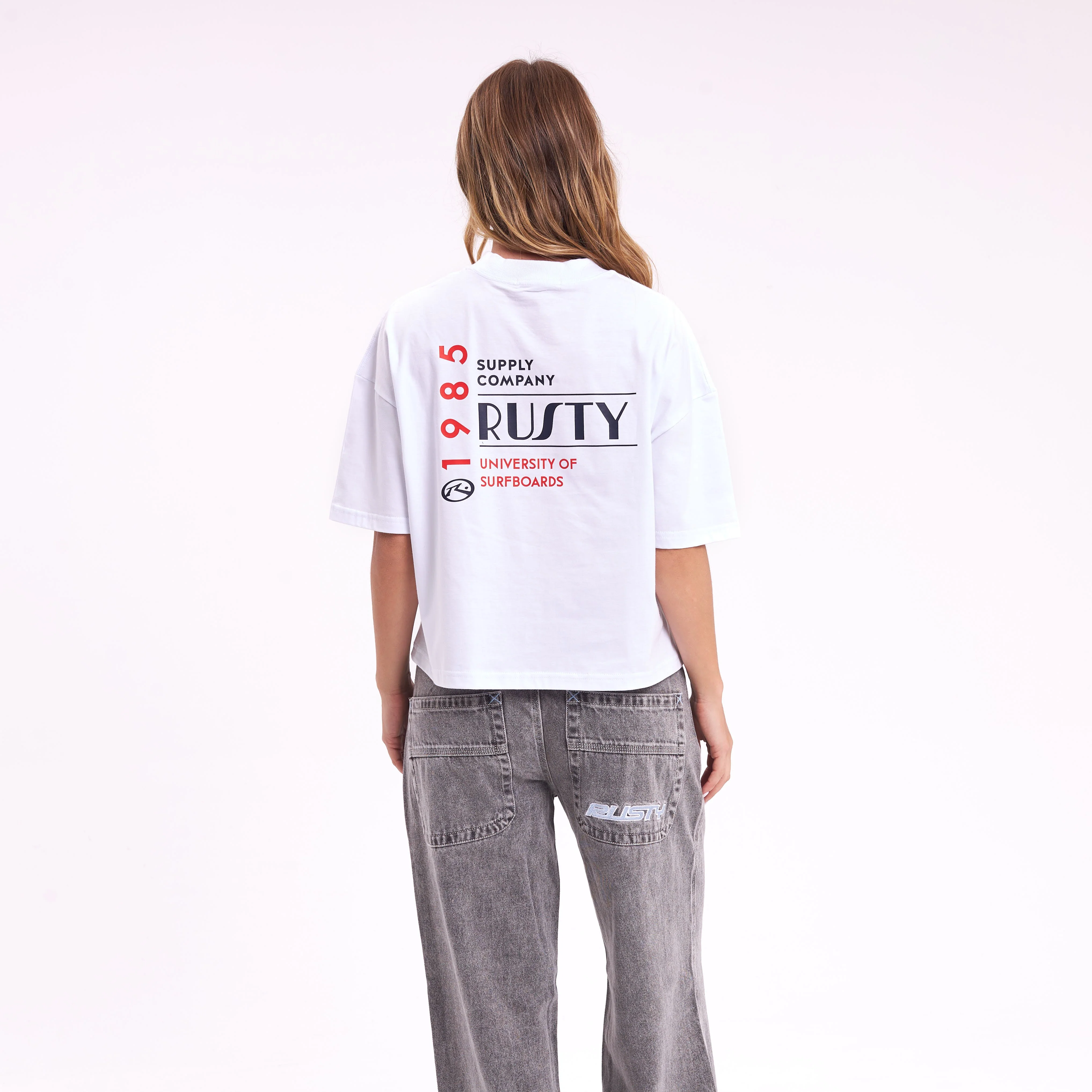 Remera Mc Rusty Chixy Crop Boxy Fit Tee Ld White - Image 7