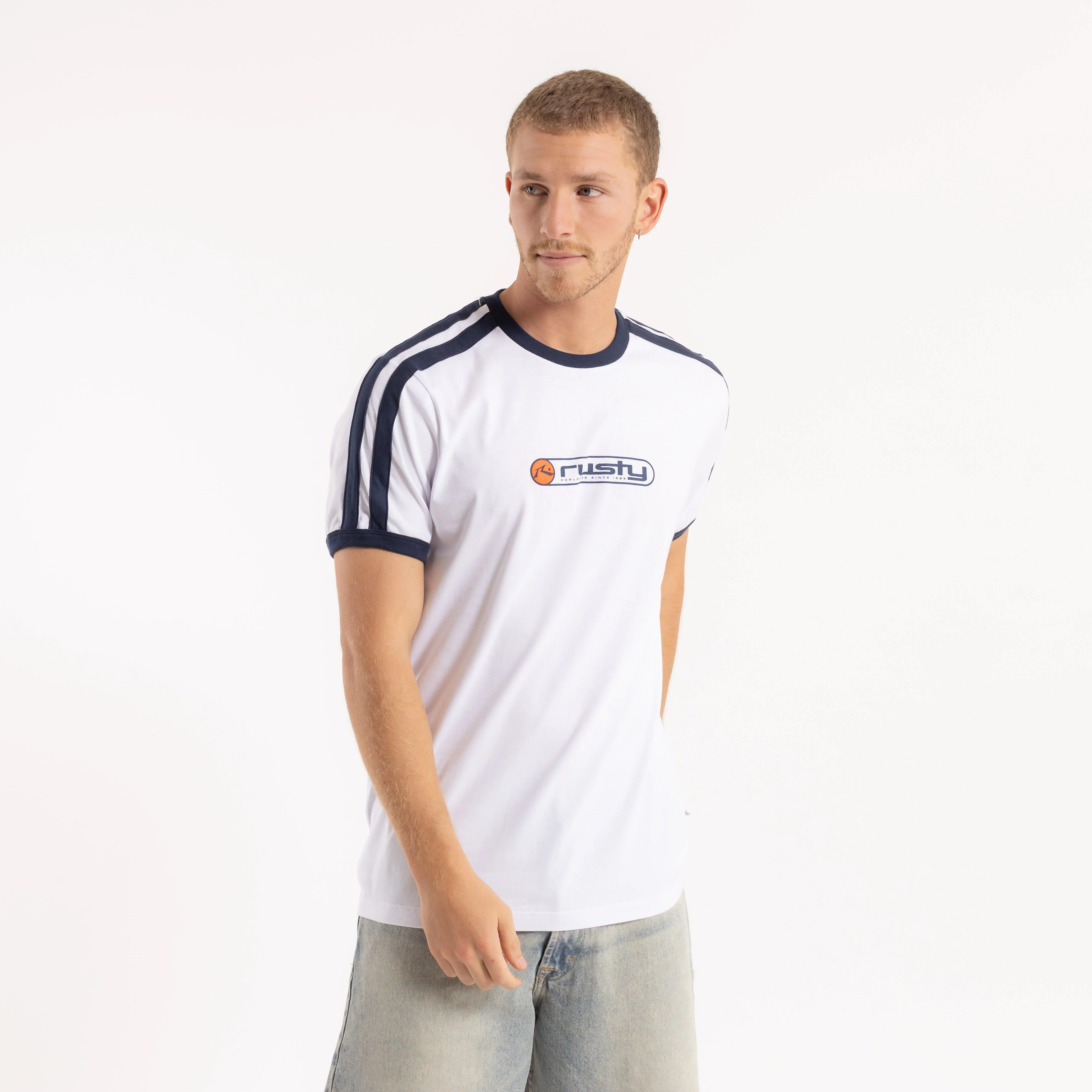 Remera Mc Rusty Poppa Tee White/Navy Blue - Image 2