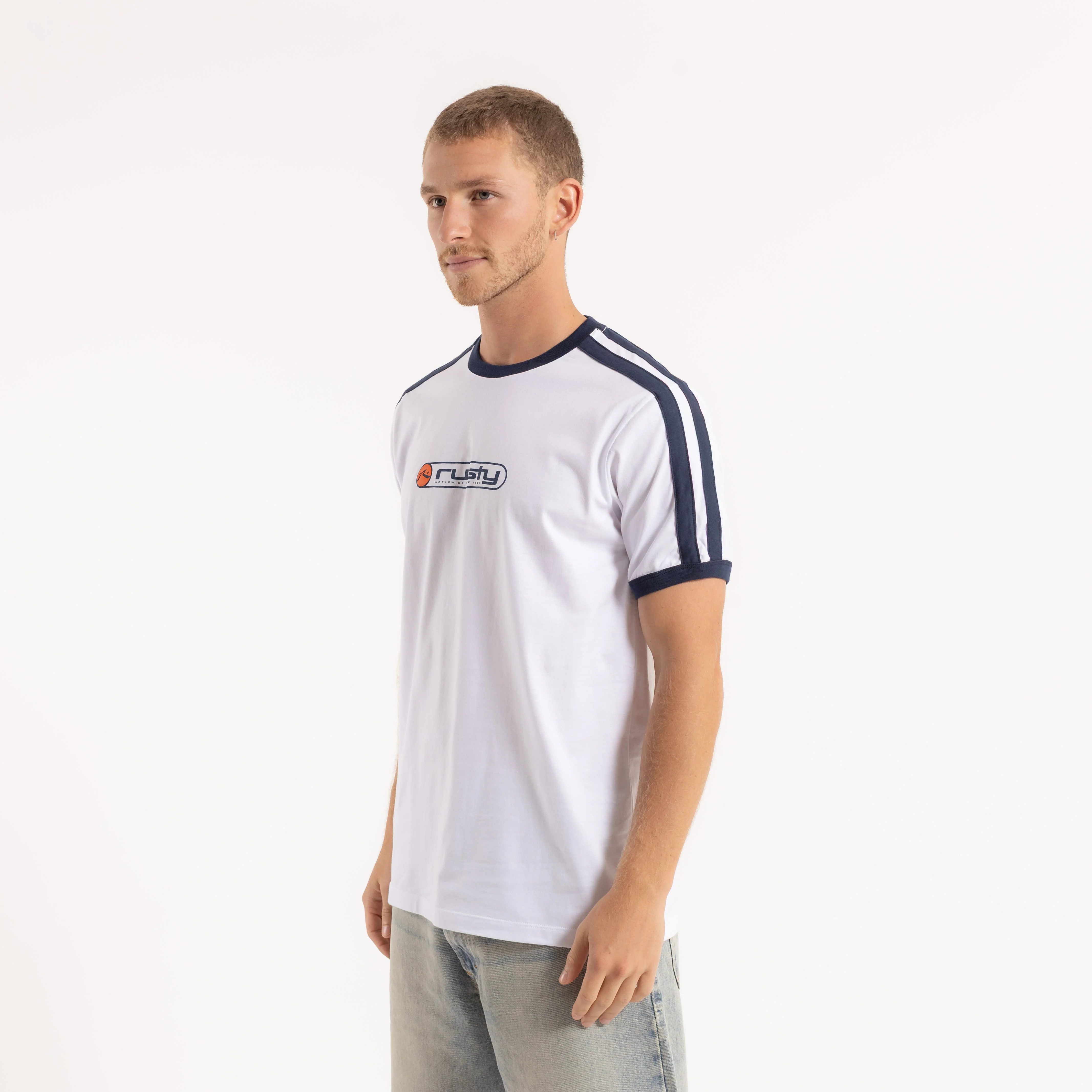 Remera Mc Rusty Poppa Tee White/Navy Blue - Image 3