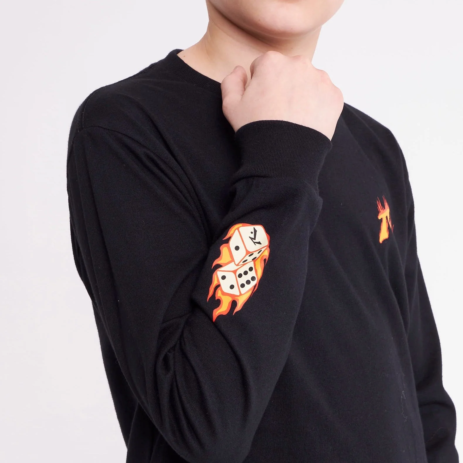 Remera Ml Rusty On Fire Ls Tee Jr Black - Image 3