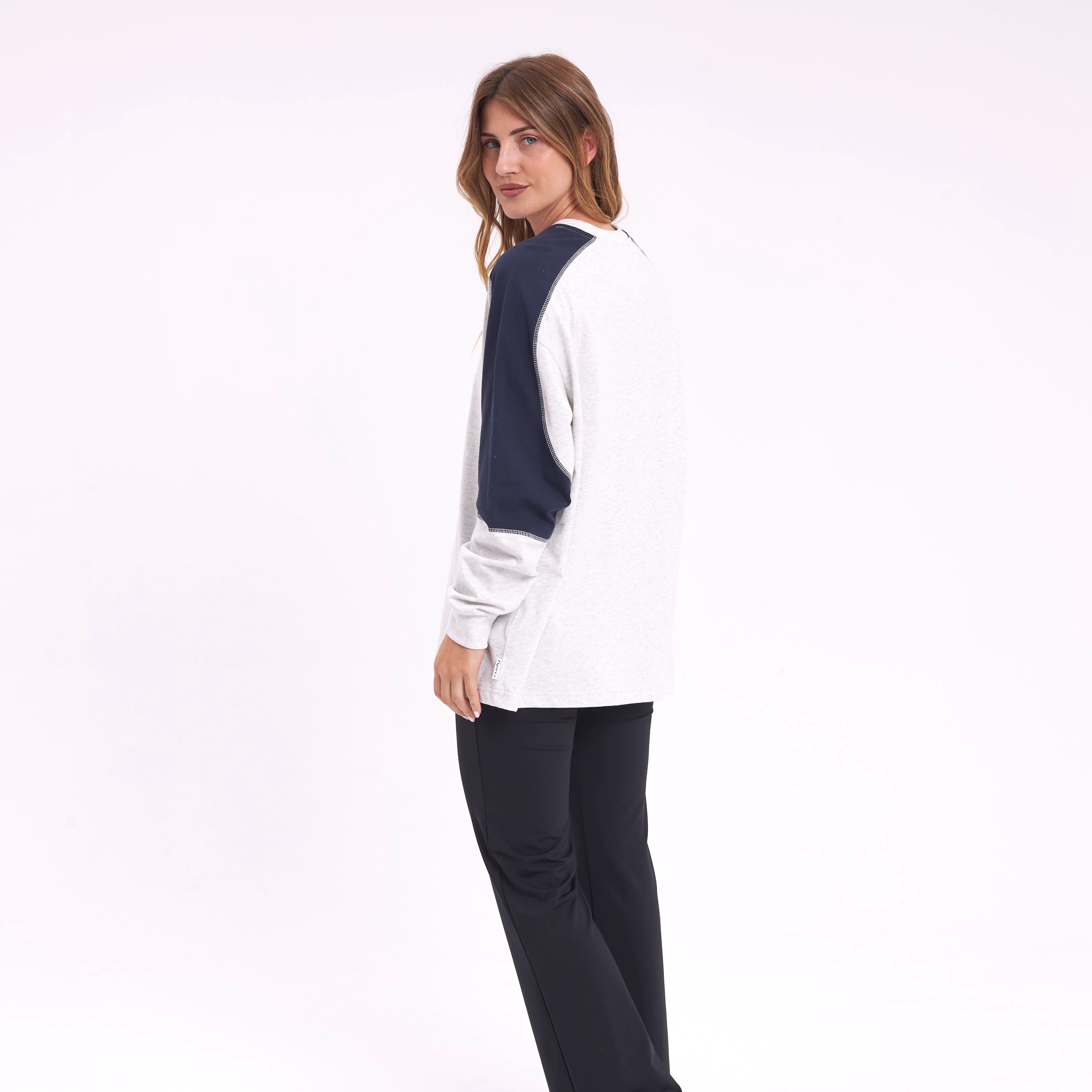 Remera Ml Rusty Timmy Target Contrast L/S Tee Ecru Marle - Image 6