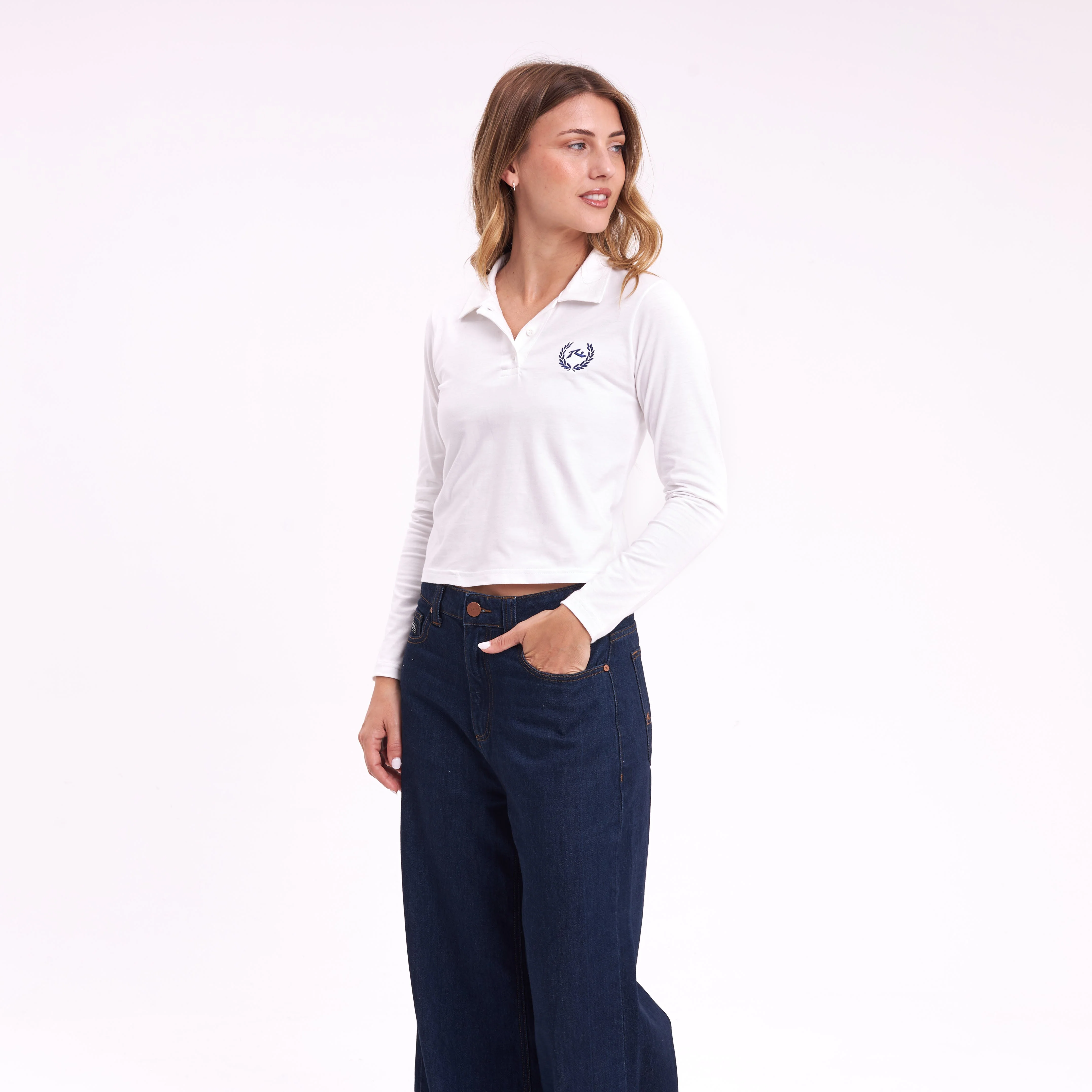 Remera Ml Rusty One And Only Polo Ls Tee White - Image 4