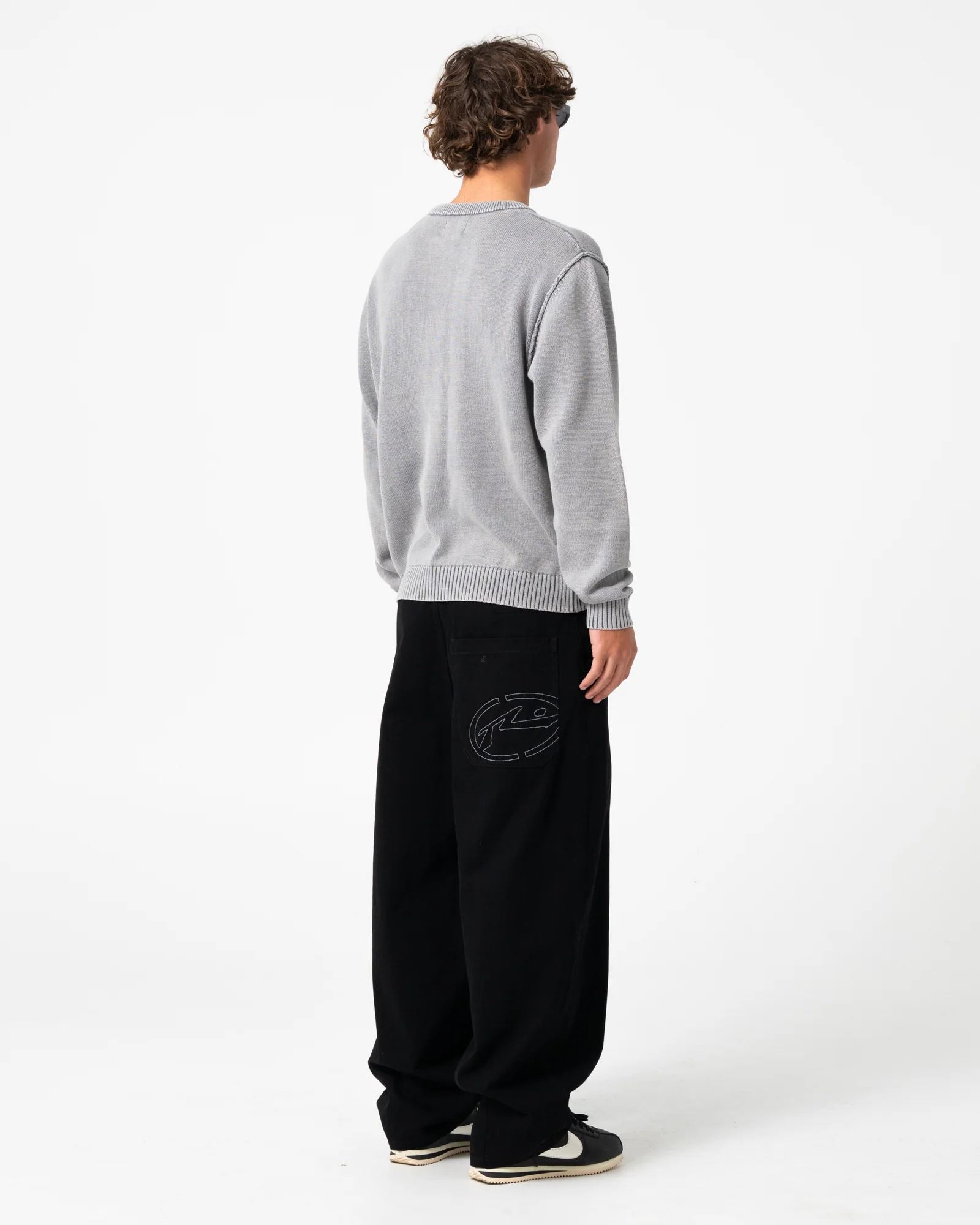 Sweater Saxon Printed Sweater Steel Blue - Image 6