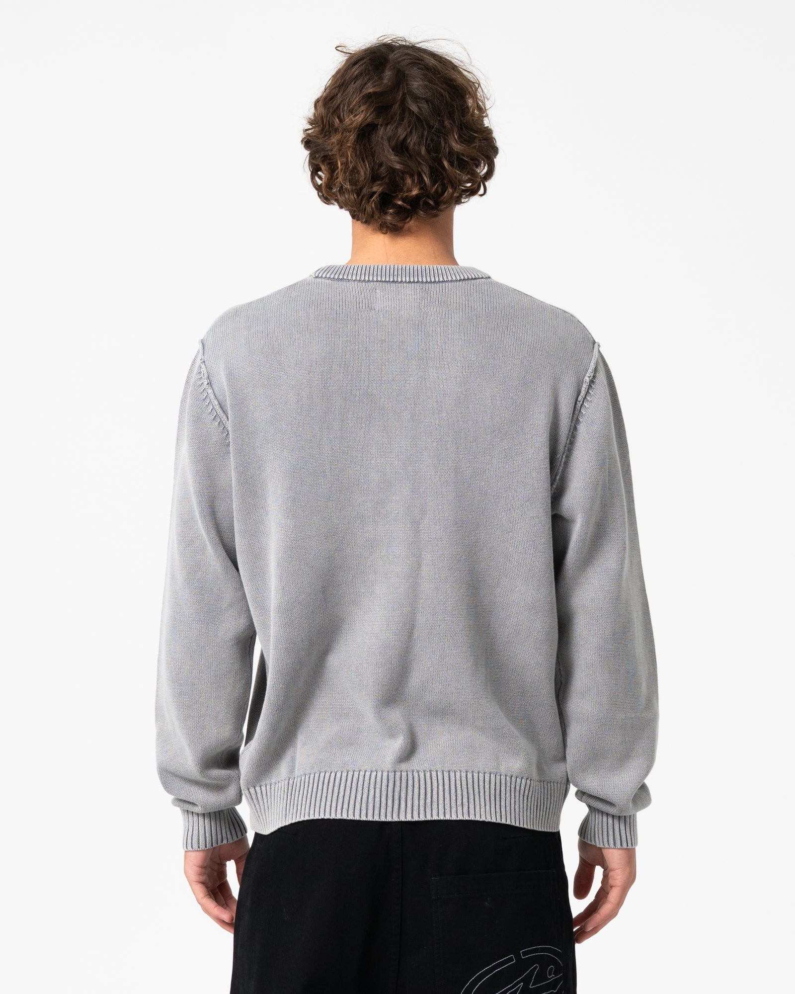 Sweater Saxon Printed Sweater Steel Blue - Image 7