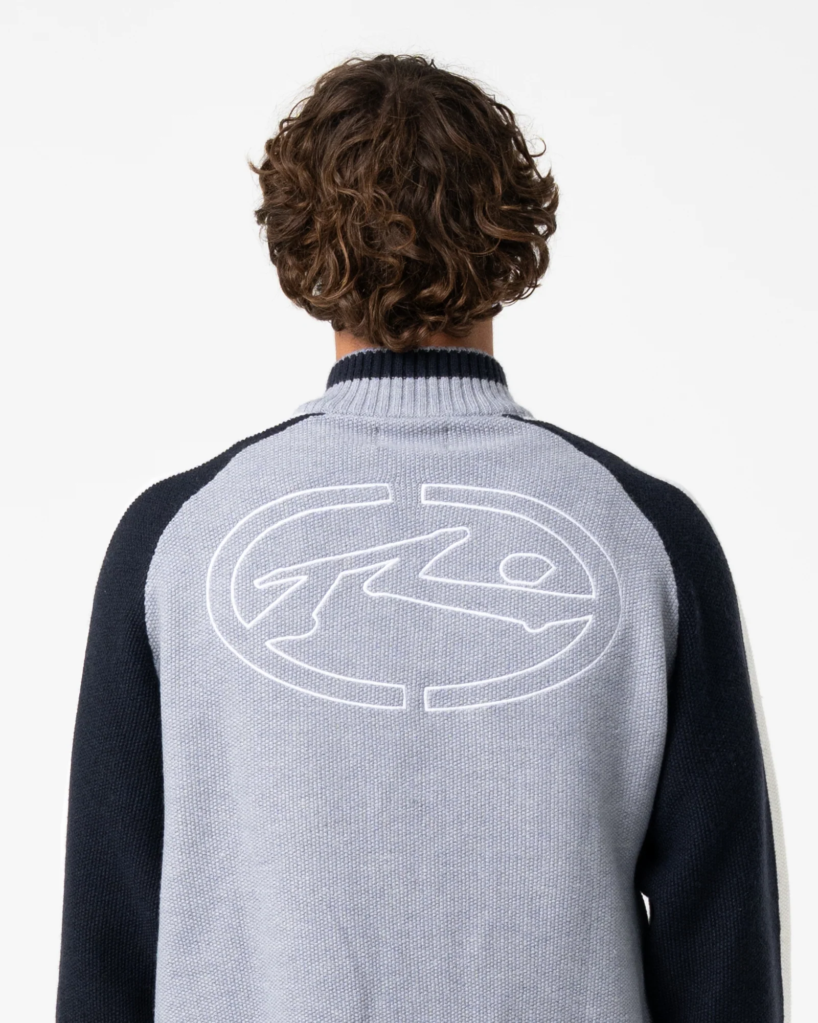 Sweater Rusty Sparsity Knitted Bomber Grey Marle - Image 6