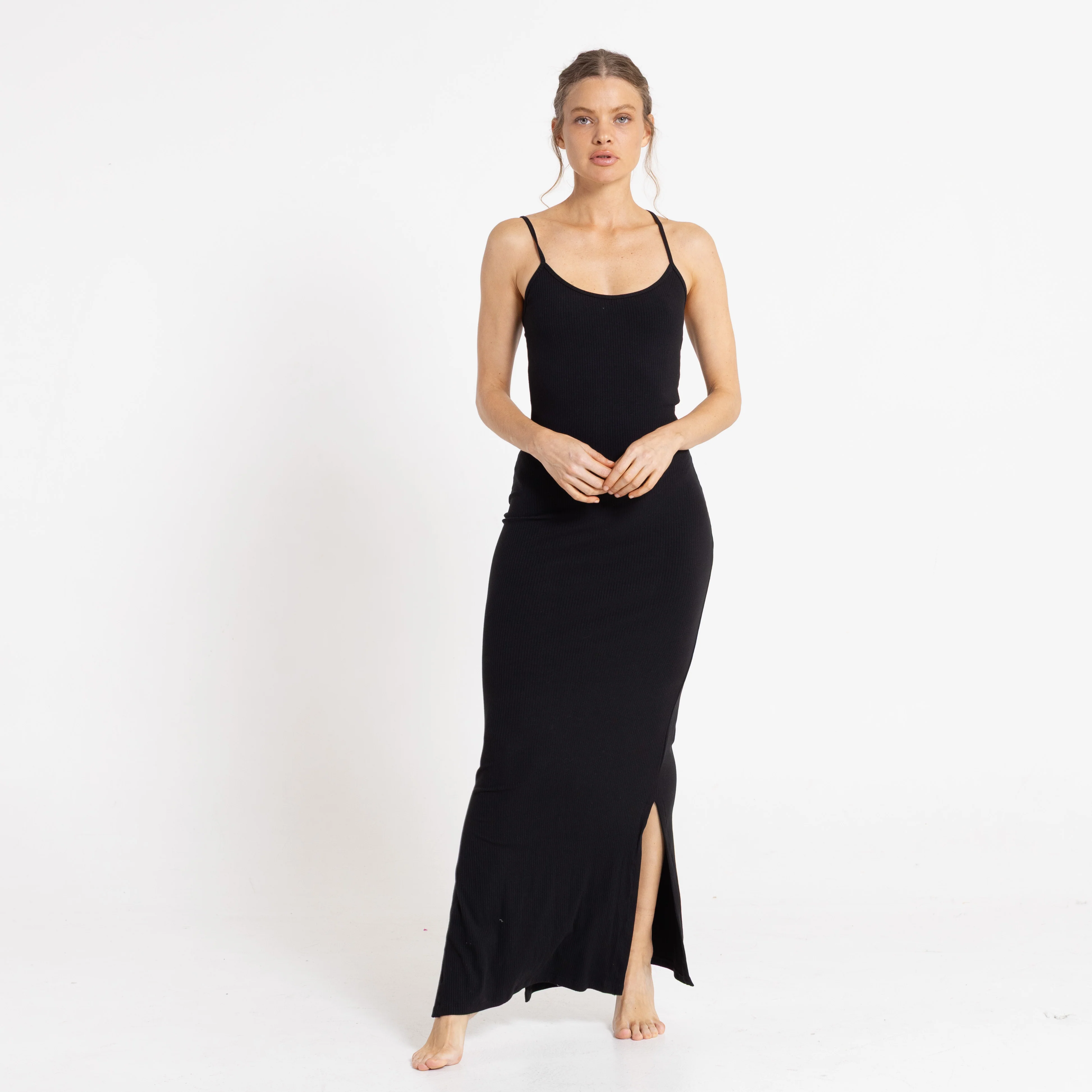 Vestido Rusty Nicky Slip Maxi Dress Ld Black - Image 2