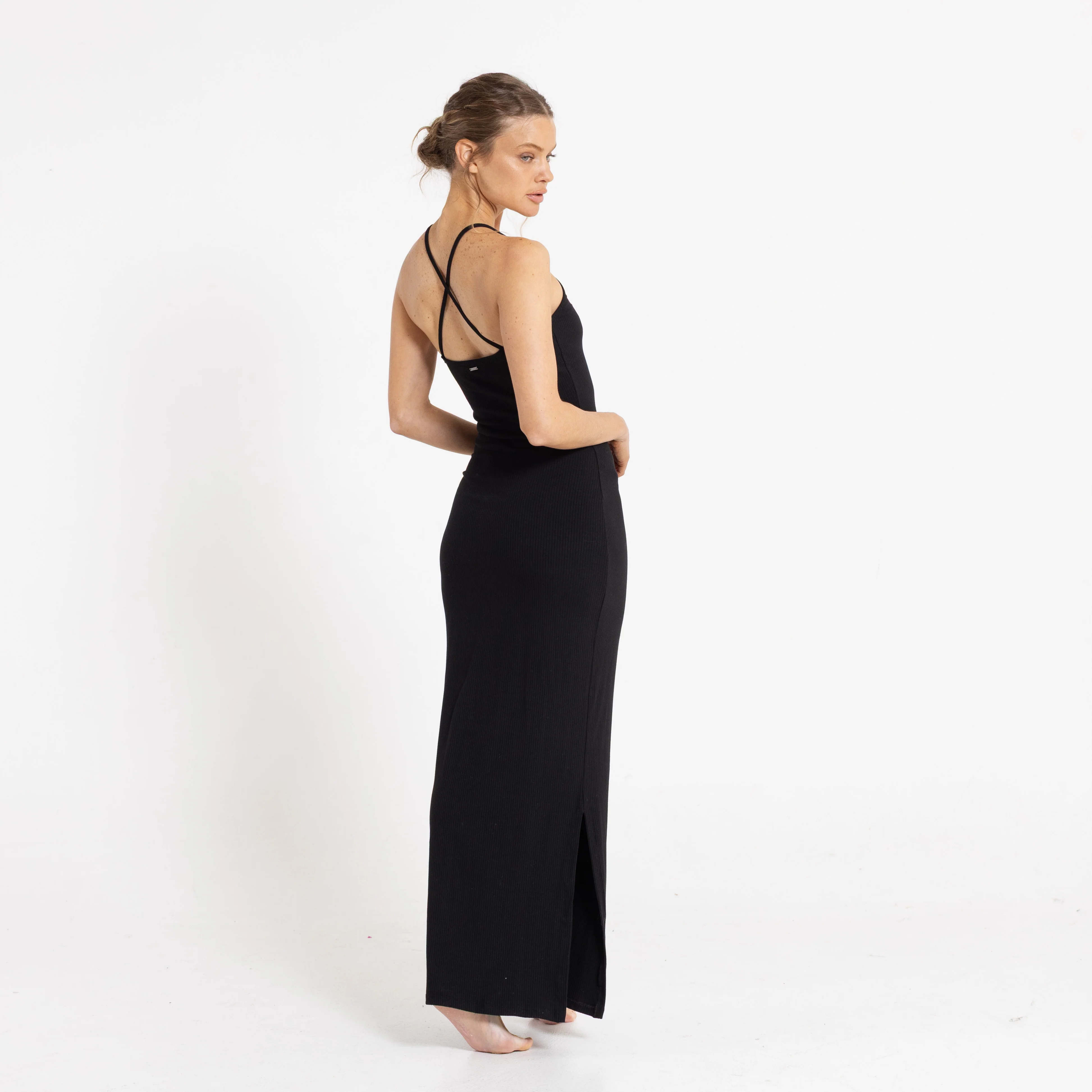Vestido Rusty Nicky Slip Maxi Dress Ld Black - Image 6