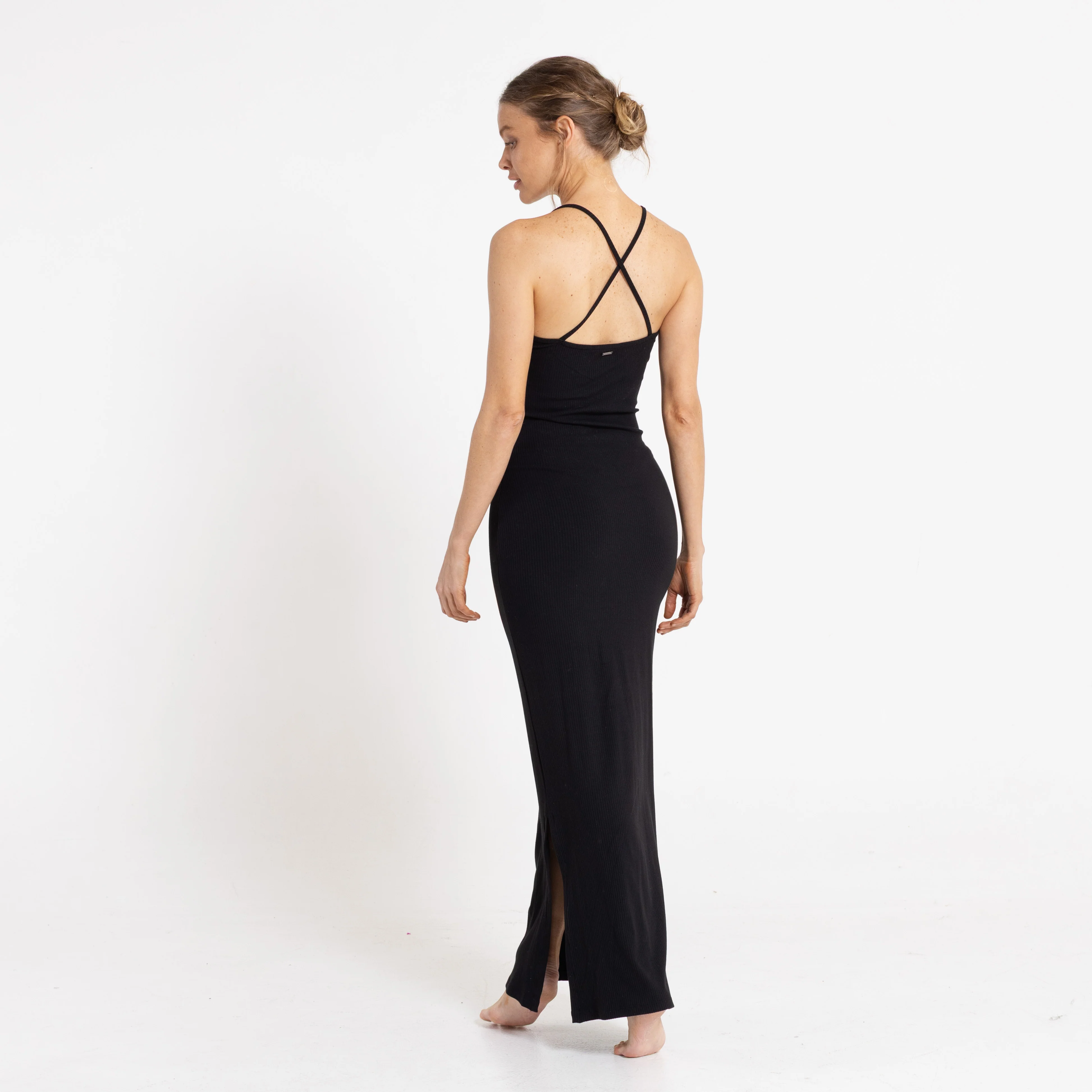 Vestido Rusty Nicky Slip Maxi Dress Ld Black - Image 8