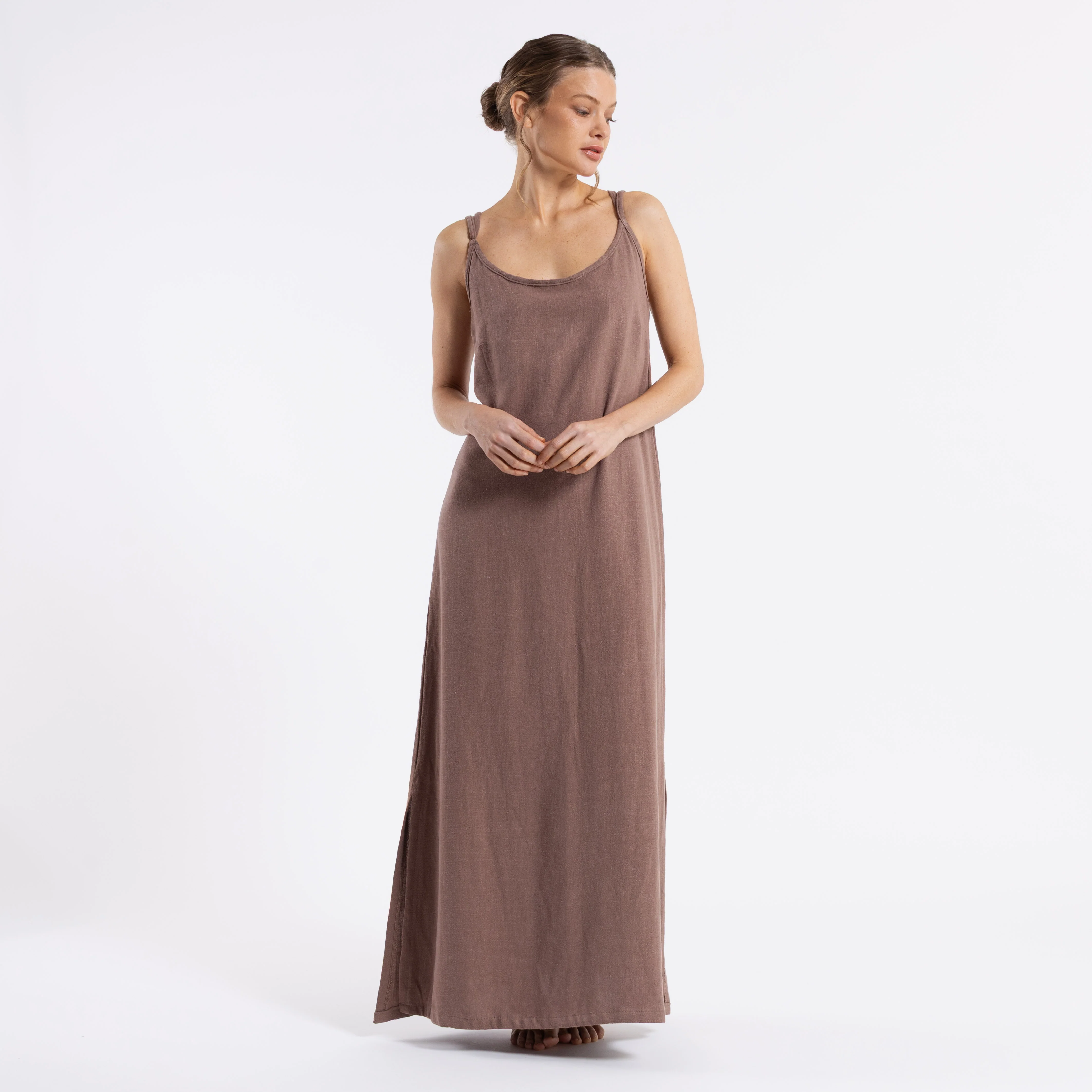 Vestido Rusty Sunset Slip Maxi Dress Ld Pinecone - Image 3